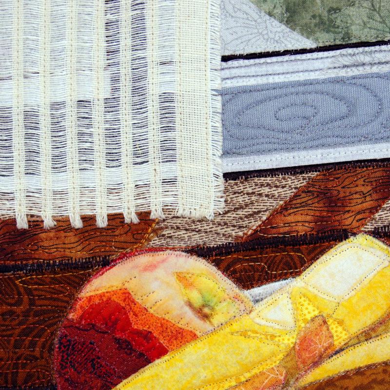 Cape Cod Fruit Bowl SAQA Studio Art Quilt Associates